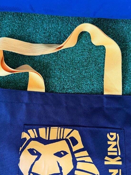 Disney Lion King Broadway Musical Tote Reusable Shopping Bag Black Yellow Simba - Picture 6 of 12